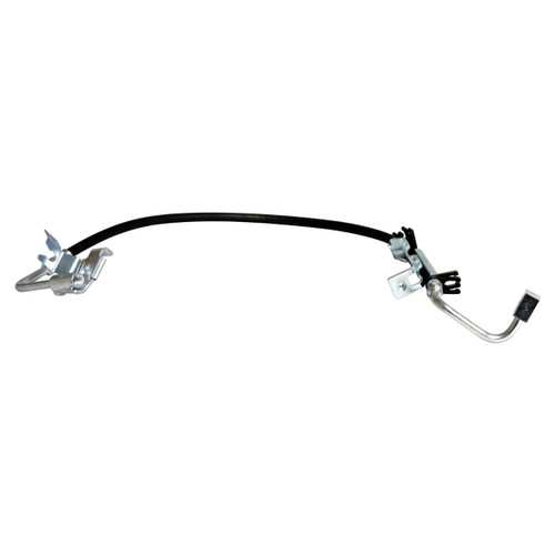 Crown Automotive 68184809AC Left Front Brake Hose for 2007-2018 Jeep JK Wrangler w/ Big Brake Kit - Black Rubber, Steel, Sold Individually