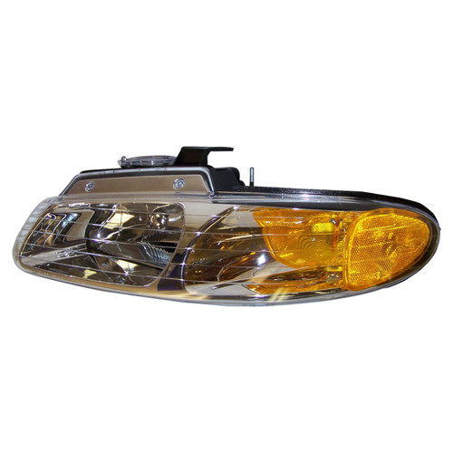 Crown Automotive 4857041 Left Headlight Assembly w/ Bulbs for Select 1996-1999 NS Dodge Caravan and Grand Caravan, Plymouth Voyager