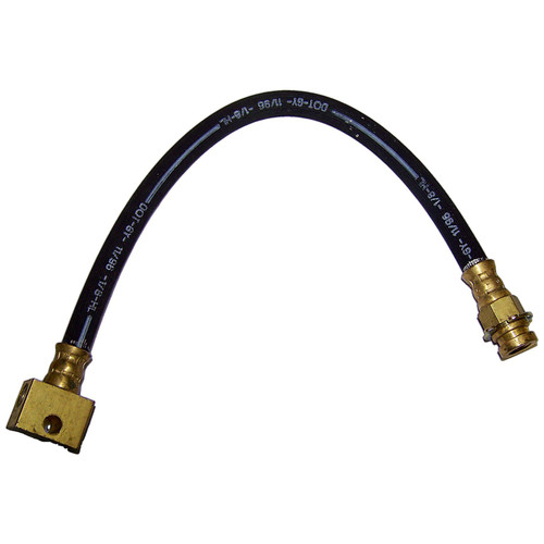Crown Automotive 52000162 Rear Brake Hose for Select 1984-1989 Jeep XJ Cherokee - Black, Zinc Metal, Rubber, Sold Individually