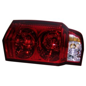 Crown Automotive 55396459AH Left Tail Light Assembly for 2006-2010 XK Commander, Includes Bulbs and Harness - Clear, Red Plastic