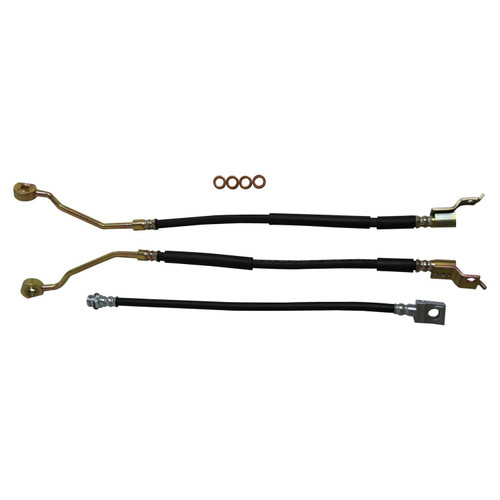 Crown Automotive BHK5 Brake Hose Kit for 1990-2/14/1994 Jeep YJ Wrangler, Includes Left & Right Front & Rear Hoses and Washers