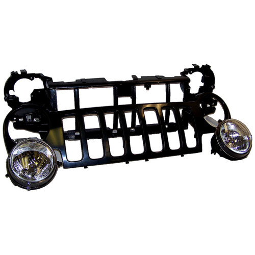 Crown Automotive 55155800K Header Panel Kit for 2002-2004 Jeep KJ Liberty, Grille, Header Panel & Headlights