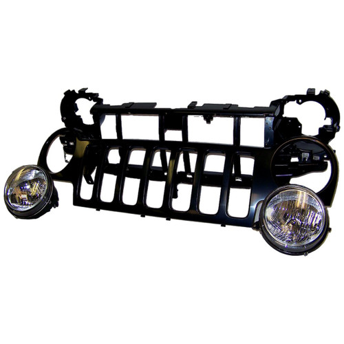 Crown Automotive 55155800K Header Panel Kit for 2002-2004 Jeep KJ Liberty, Grille, Header Panel & Headlights