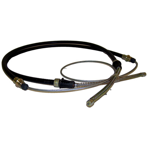 Crown Automotive J0999895 Rear Parking Brake Cable for 1972-73 C104 Commando, 107" Long - Black, Unpainted Plastic, Rubber, Steel