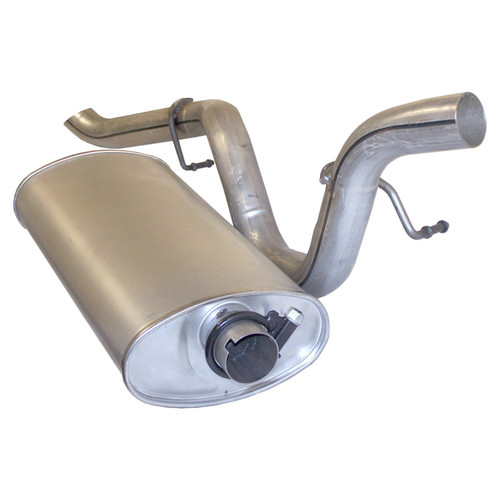 Crown Automotive 52019241AC Muffler & Tailpipe for Select 1997-2002 Jeep TJ Wrangler w/ 2.5L, 4.0L Engines - Steel