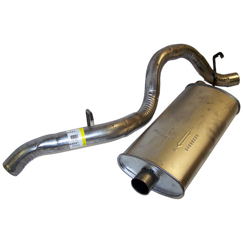 Crown Automotive 52019241AC Muffler & Tailpipe for Select 1997-2002 Jeep TJ Wrangler w/ 2.5L, 4.0L Engines - Steel