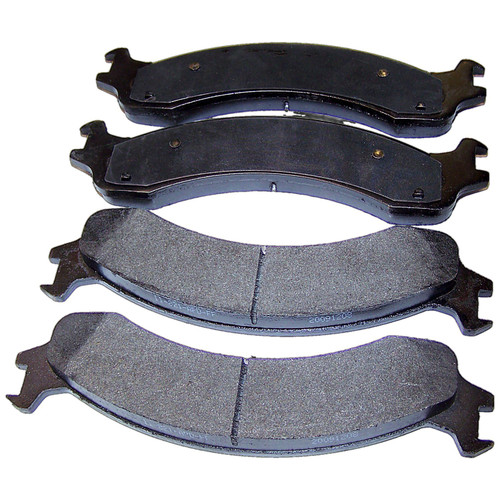 Crown Automotive 5015254AB Brake Pad Set 2000-2002 Dodge BR, BE, Ram Trucks w/ 12.85" Rotors - Gray Semi-Metallic