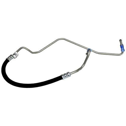 Crown Automotive 52088021AB Power Steering Pressure Hose for Jeep 2000-2001 XJ Cherokee w/ RHD, w/ 4.0L Engine - Black, Silver Rubber, Steel