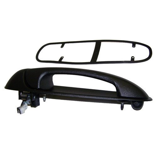 Crown Automotive 55360334AF Right Rear Door Handle for 2002-2007 Jeep KJ Liberty, Black Textured Finish - Black Metal, Plastic