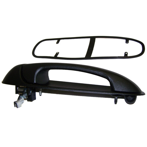 Crown Automotive 55360334AF Exterior Door Handle Rear Right - Fits 2002-2007 Jeep KJ Liberty, Black Textured Finish