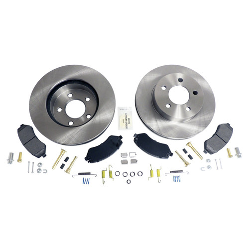 Crown Automotive 52128247K Front Disc Brake Service Kit for 2002-2007 Jeep KJ Liberty, Includes Pad Set, Rotors, and Hardware