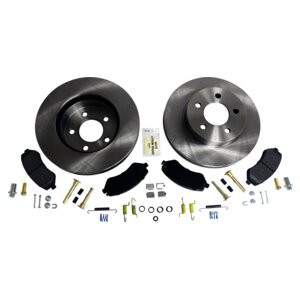 Crown Automotive 52128247K Front Disc Brake Service Kit for 2002-2007 Jeep KJ Liberty, Includes Pad Set, Rotors, and Hardware