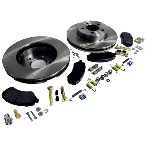 Crown Automotive 52128247K Front Disc Brake Service Kit for 2002-2007 Jeep KJ Liberty, Includes Pad Set, Rotors, and Hardware