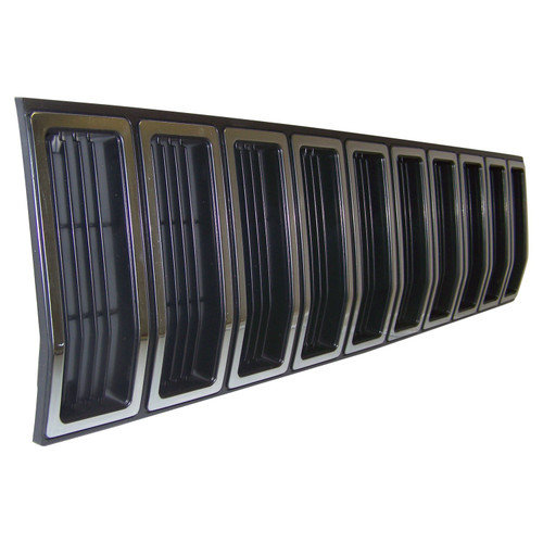 Crown Automotive 55000153 Black & Silver Grille for Select 1984-1987 Jeep XJ Cherokee, MJ Comanche - Black, Silver Plastic
