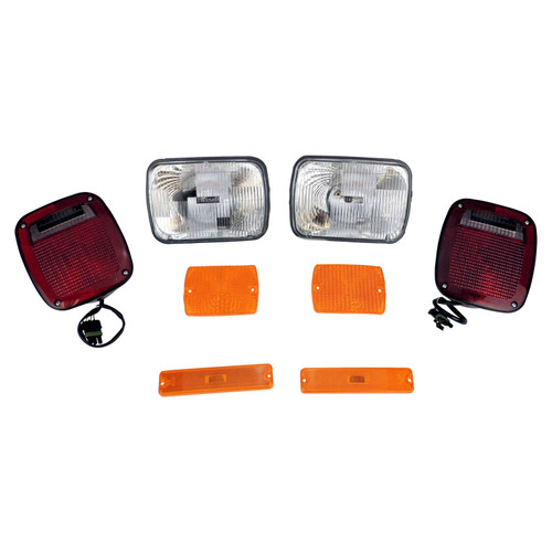 Crown Automotive LK4 Light Master Kit for 1987-1990 Jeep YJ Wrangler, Includes Headlights, Side Marker Lights, Parking Lights, and Tail