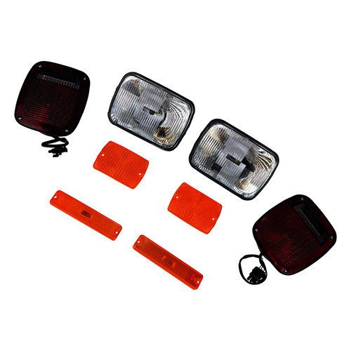Crown Automotive LK4 Light Master Kit for 1987-1990 Jeep YJ Wrangler, Includes Headlights, Side Marker Lights, Parking Lights, and Tail