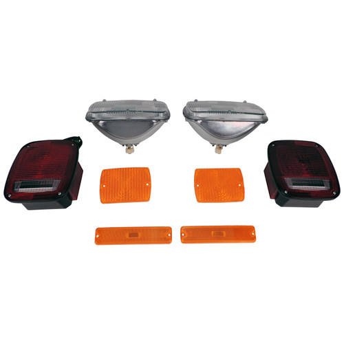 Crown Automotive LK4 Driving Light Kit Front & Rear Left & Right - Fits 1987-1990 Jeep YJ Wrangler