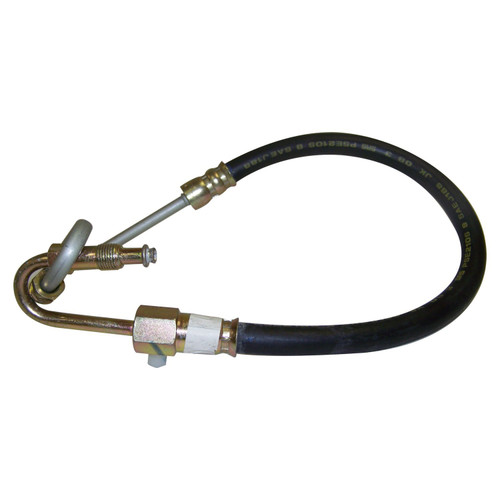Crown Automotive 52038014 Power Steering Pressure Hose for 1991-1995 Jeep YJ Wrangler w/ 2.5L Engine - Black, Silver Rubber, Steel