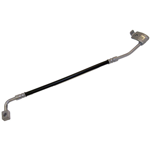 Crown Automotive 52059885AF Left Rear Brake Hose for 2007-2018 Jeep JK Wrangler - Black, Silver Rubber, Steel, Sold Individually