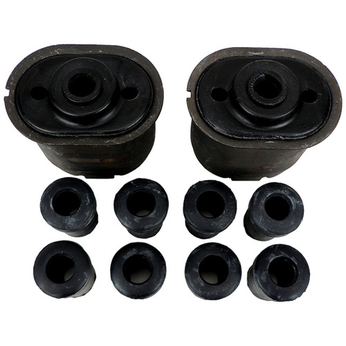 Crown Automotive 4228492K Leaf Spring Bushing Kit for 86-00 S, AS, & NS Chrysler, Dodge, Plymouth Minivans - Black Rubber, Steel