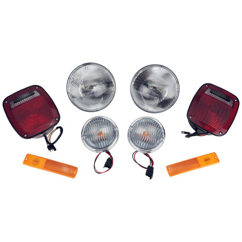 Crown Automotive LK3 Driving Light Kit Front & Rear Left & Right - Fits 1981-1986 Jeep CJ-5, CJ-7, and CJ-8 Models