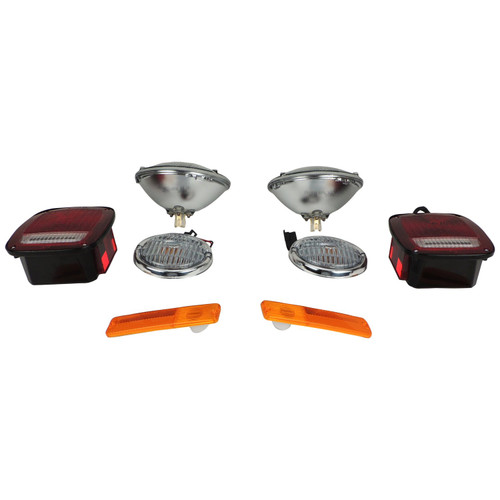 Crown Automotive LK3 Driving Light Kit Front & Rear Left & Right - Fits 1981-1986 Jeep CJ-5, CJ-7, and CJ-8 Models