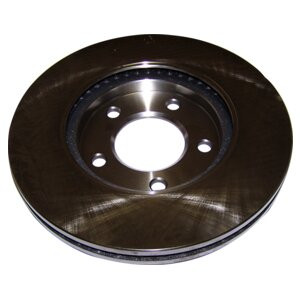 Crown Automotive 4721820AF Front Brake Rotor for 2001-2006 Dodge / Chrysler Minivans w/o ABS w/ 4 Wheel Disc Brakes - Silver Cast Iron