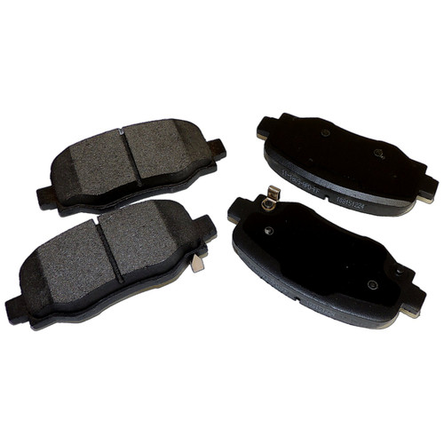 Crown Automotive 68299399AA Front Brake Pad Set for 2015-2018 Jeep BU Renegade and 2016-2018 Fiat FB 500X - Black Semi-Metallic, Steel