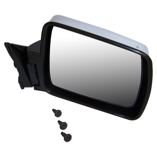 Crown Automotive 82200315 Right Chrome Manual, Manual Folding Mirror for 1986-1987 MJ Comanche - Black, Chrome Glass, Metal, Plastic