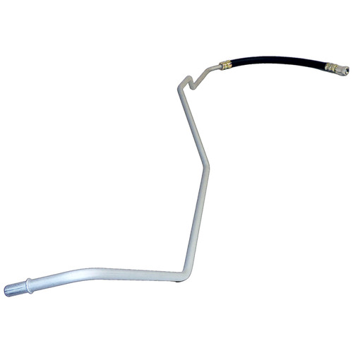 Crown Automotive 52028566AD Transmission Cooler Return Hose for 1997-2001 Jeep XJ Cherokee w/ 4.0L Engine - Black, Unpainted Rubber, Steel