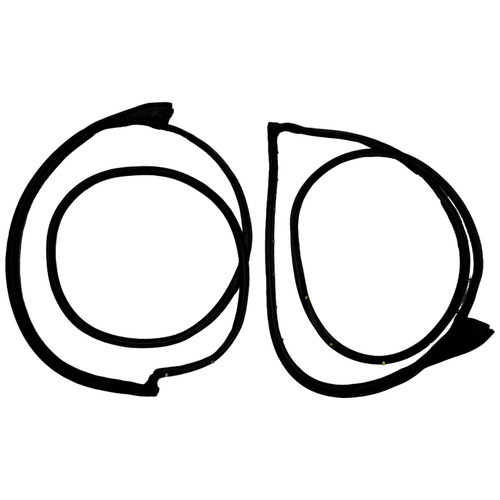 Crown Automotive 55399212K Door Seal Kit Front Left & Right - Fits 2011-2022 Jeep WK Grand Cherokee
