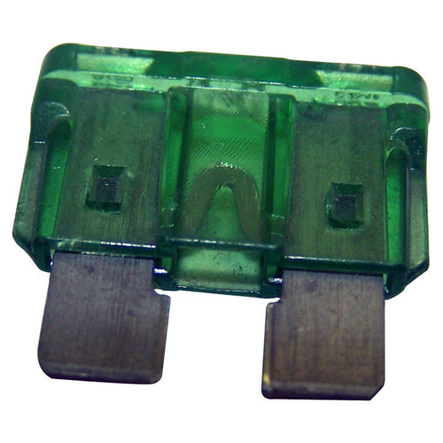Crown Automotive J3231219 30 Amp Fuse - Green, Silver Metal, Plastic, Sold Individually
