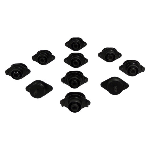 Crown Automotive 55366676K2 Body Mount Kit for 07-18 Jeep JK Wrangler w/ 2-Doors, Includes 10 Body Mounts - Black Rubber, Steel