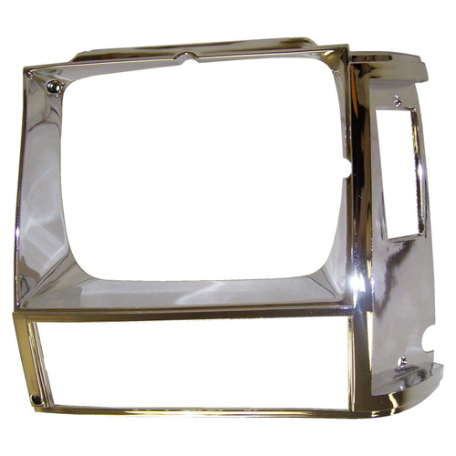 Crown Automotive 55002245 Left Chrome Headlight Bezel for 1984-1990 XJ Cherokee & 1986-1990 MJ Comanche - Chrome Plastic