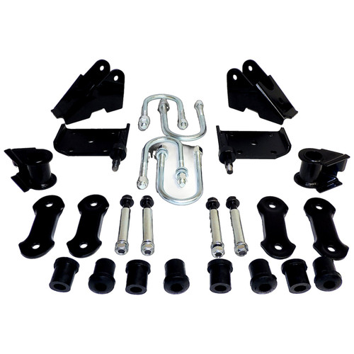 Crown Automotive 52040407K Front Leaf Spring Mounting Kit for 1987-1995 Jeep YJ Wrangler, Includes Leaf Spring Brackets, U-Bolts, Spring
