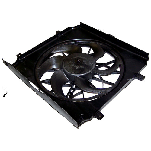 Crown Automotive 55037659AA Cooling Fan Assembly for 2002-04 Jeep KJ Liberty w/ 2.4L Engine, Includes Motor - Black Plastic