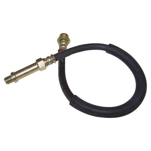 Crown Automotive J5352186 Front Brake Hose for 1974-1976 Jeep SJ w/ Front Drum Brakes - Black, Zinc Rubber, Steel, Sold Individually