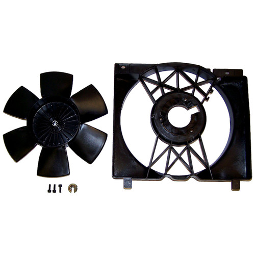 Crown Automotive 52005748 Cooling Fan Assembly for Jeep 1987-1996 XJ Cherokee, MJ Comanche w/ 4.0L Engine, 6 Blades, Includes Motor