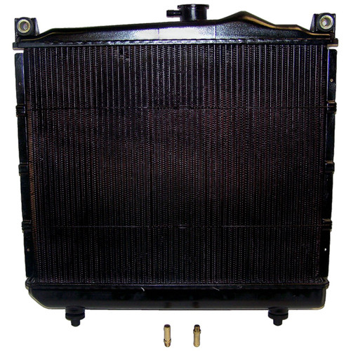 Crown Automotive 4401727 Radiator for 1987-1991 Dodge Dakota w/ 3.9L or 2.5L Engines, 23" x 18" Core - Black Aluminum, Plastic