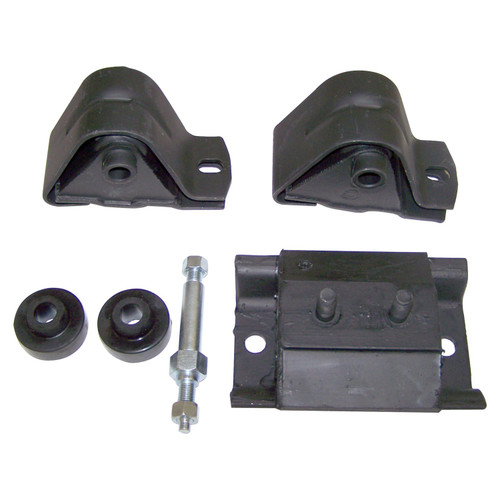Crown Automotive 52000074K Engine Mount Kit for 1987-1990 YJ Wrangler w/ 2.5L Engine, Includes 2 Engine Mounts, 1 Transmission Mount, 2