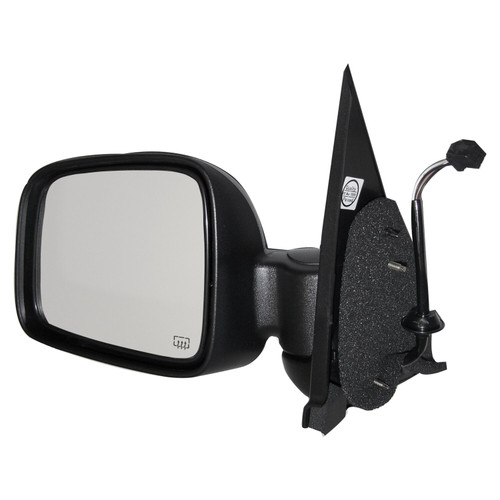 Crown Automotive 55155843AI Left Power, Heated, Manual Folding Mirror for 2002-2007 Jeep KJ Liberty LHD - Black Glass, Metal, Plastic