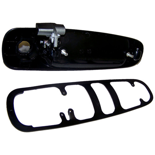 Crown Automotive 5GG27DX8AA Left Front Door Handle for 1999-2001 Jeep Grand Cherokees w/ Limited Package w/ Key Hole, Smooth Black Finish