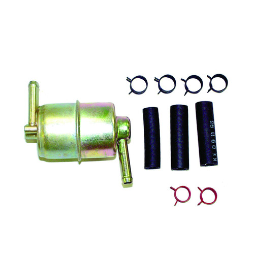 Crown Automotive 83500998 Fuel Filter for Select 1984-1993 XJ Cherokee, MJ Comanche w/ 2.5L Carburetor Engine, Includes Fuel Filter, Hose
