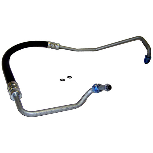 Crown Automotive J5370018 Power Steering Pressure Hose for 1980-1981 Jeep CJ-5, CJ-7 w/ 4.2L Engine - Black, Silver Metal, Rubber