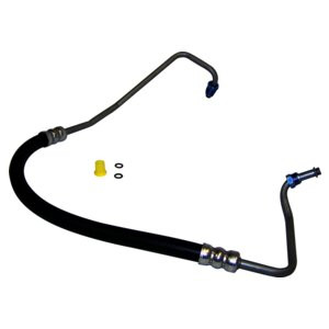 Crown Automotive J5370018 Power Steering Pressure Hose for 1980-1981 Jeep CJ-5, CJ-7 w/ 4.2L Engine - Black, Silver Metal, Rubber