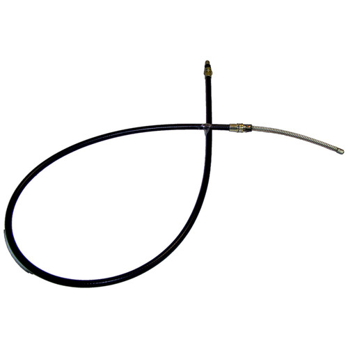 Crown Automotive J5362132 Rear Parking Brake Cable for 1980-1991 Jeep SJ, Left or Right, 61" Long - Black, Unpainted Plastic, Rubber, Steel