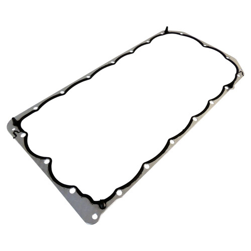 Crown Automotive 5066901AA Engine Oil Pan Gasket for 2002-04 Jeep KJ Liberty w/ 2.5L or 2.8L Diesel Engines - Metal, Silicone