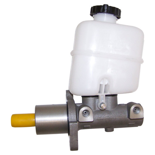 Crown Automotive 5072526AB Brake Master Cylinder for 2002-2005 Jeep KJ Liberty w/ LHD, Includes Reservoir - Silver, White Aluminum, Plastic