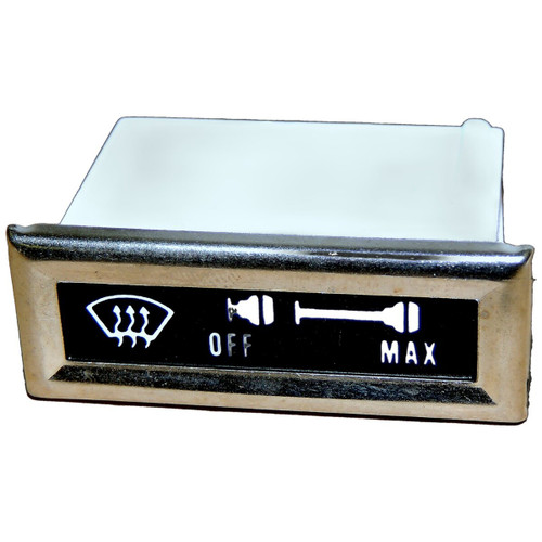 Crown Automotive J5752817 Defrost Dash Indicator Light for 1976-1986 Jeep CJ-5, CJ-7, CJ-8 - Black, Silver Metal, Plastic