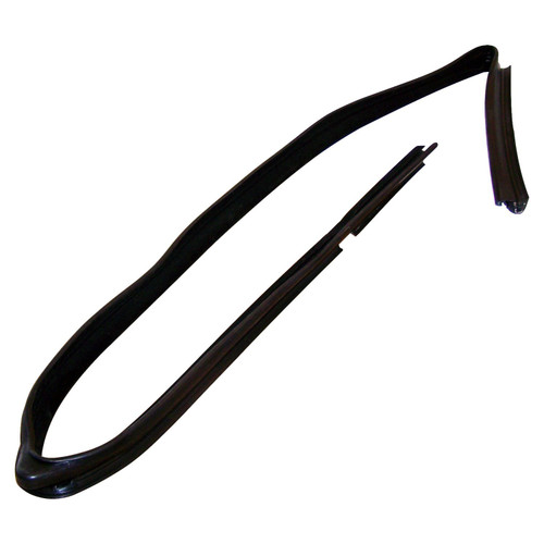 Crown Automotive 55136024AG Right Front Door Glass Seal for 1999-2004 Jeep WJ, WG Grand Cherokee - Black Rubber, Sold Individually